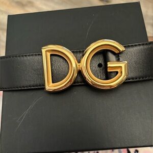 Dolce & Gabbana Tan Leather Belt with Black Backing